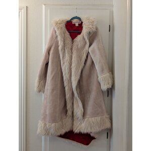 Cruella DeVille Inspired Faux Fur Coat With Red Lining S/M